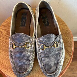 Vintage Gucci “1963” Leather Snakeskin Loafers – Women’s Size 8 – Made in Italy